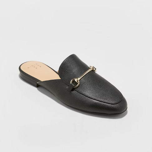 Women's Kona Backless Slip On Loafer Mules - A New Day™ Black | Target