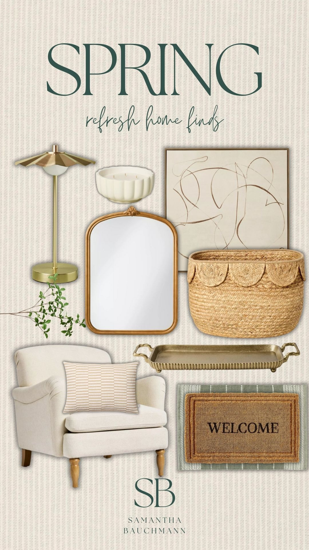 Some new arrivals just in time for a spring refresh🌿

spring refresh, home decor, new arrivals, home new arrivals, lamps, wall art, welcome mat, stems, wicker basket, neutral home decor, boy mom, Samantha Bauchmann 

 #LTKHome #LTKFindsUnder50 #LTKFindsUnder100