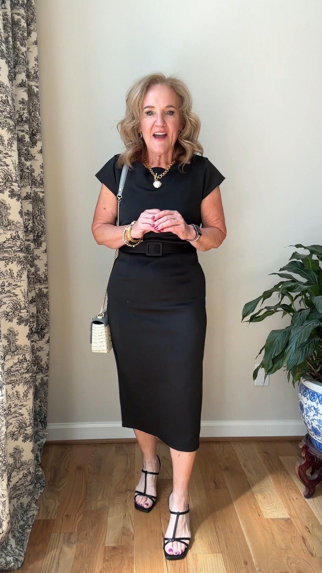 Stunning little black dress LBD for cocktail receptions and formal weddings. It is lovely. A scuba knit. Wearing size 8/medium. I’ll link my favorite shapewear too. 

You may consider getting two sizes to get the right fit. 

Brahmin bag perfectly elevated 

Julie Vos gold jewelry is perfection. Top quality. Mother’s Day gift  

#LTKWedding #LTKOver40 #LTKWatchNow