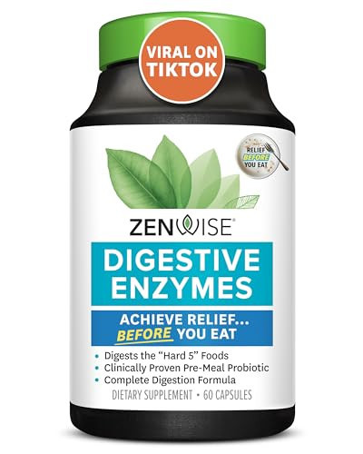Zenwise Health Digestive Enzymes - Probiotic Multi Enzymes with Probiotics and Prebiotics for Digestive Health and Bloating Relief for Women and Men, Daily Enzymes for Gut and Digestion - 60 Count | Amazon (US)