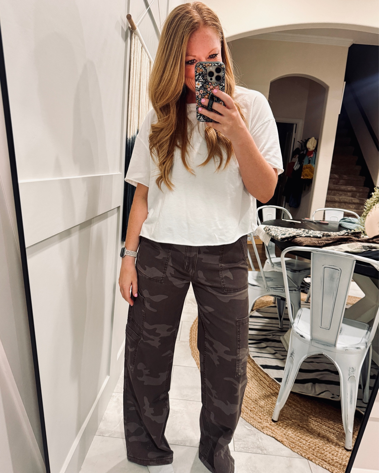 My absolute FAVORITE Walmart camo pants now come in a brown camo & I'm in love! This is my SIXTH pair of this style because they are just that good and only 16 bucks! Joelle has them also and loves them! I wear my normal M. They have elastic in the back and a button/zipper in the front.

#LTKOver40 #LTKmomlife #LTKootd