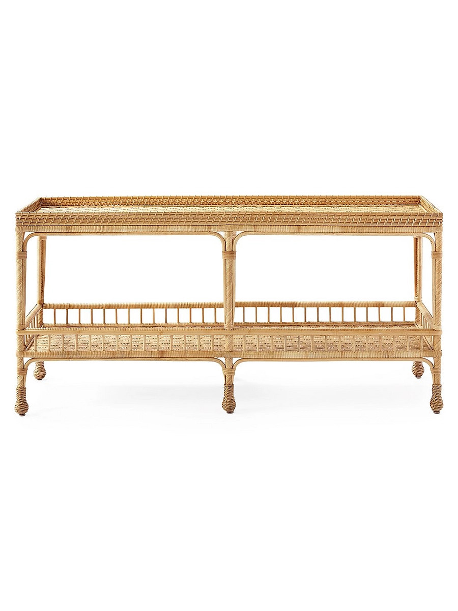 South Seas Rattan Console | Serena and Lily