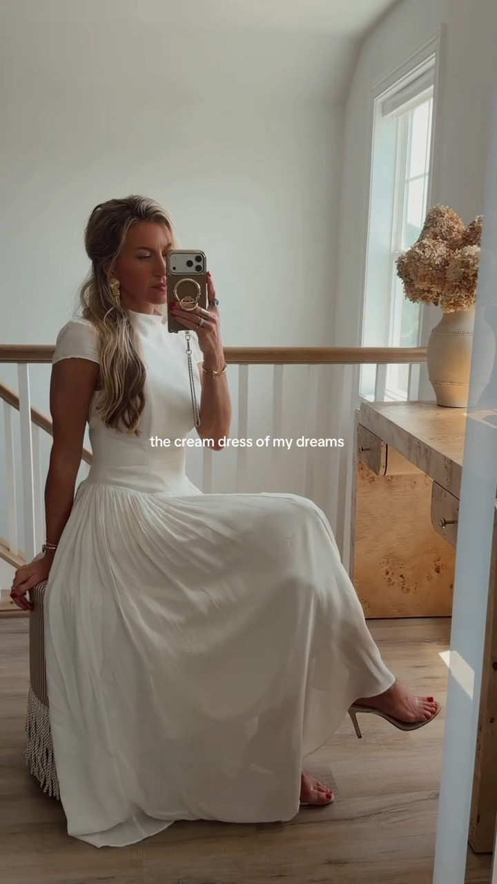 The most perfect cream dress. Runs TTS, wearing a 2

Invisible heels: TTS

Gold tassel earrings.

#LTKootd #LTKgrwm #LTKSeasonal
