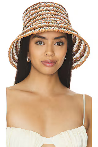 Nikki Beach Harley Hat in White & Brown from Revolve.com | Revolve Clothing (Global)