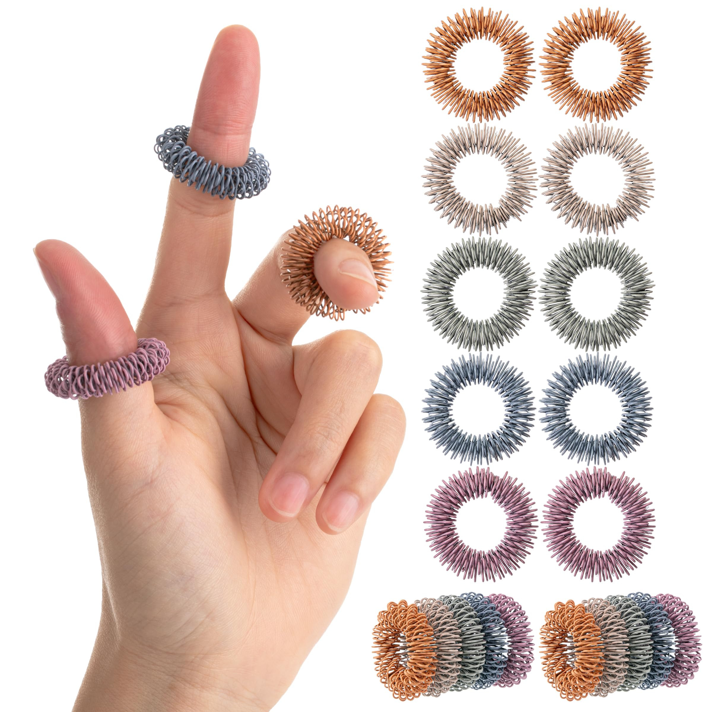 Mr. Pen Spiky Sensory Rings - 10 Pack, Colorful Stress Relief Fidget Toys, Sensory Rings for Anxi... | Amazon (US)