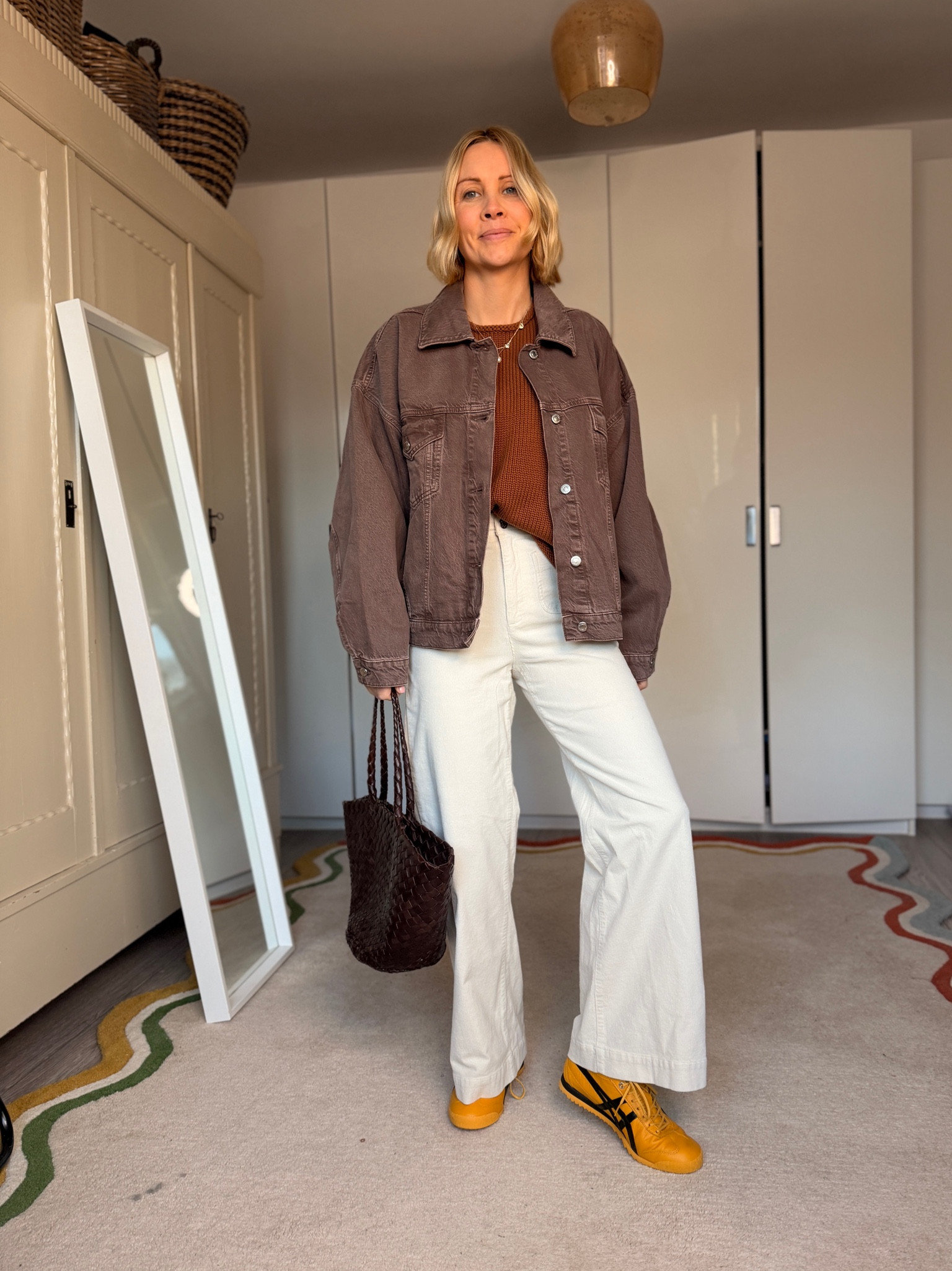 Wearing a small in the jacket 
Trousers are old mango 
Knitted vest is beyond nine trends

#LTKuk #LTKspring #LTKspringtrends