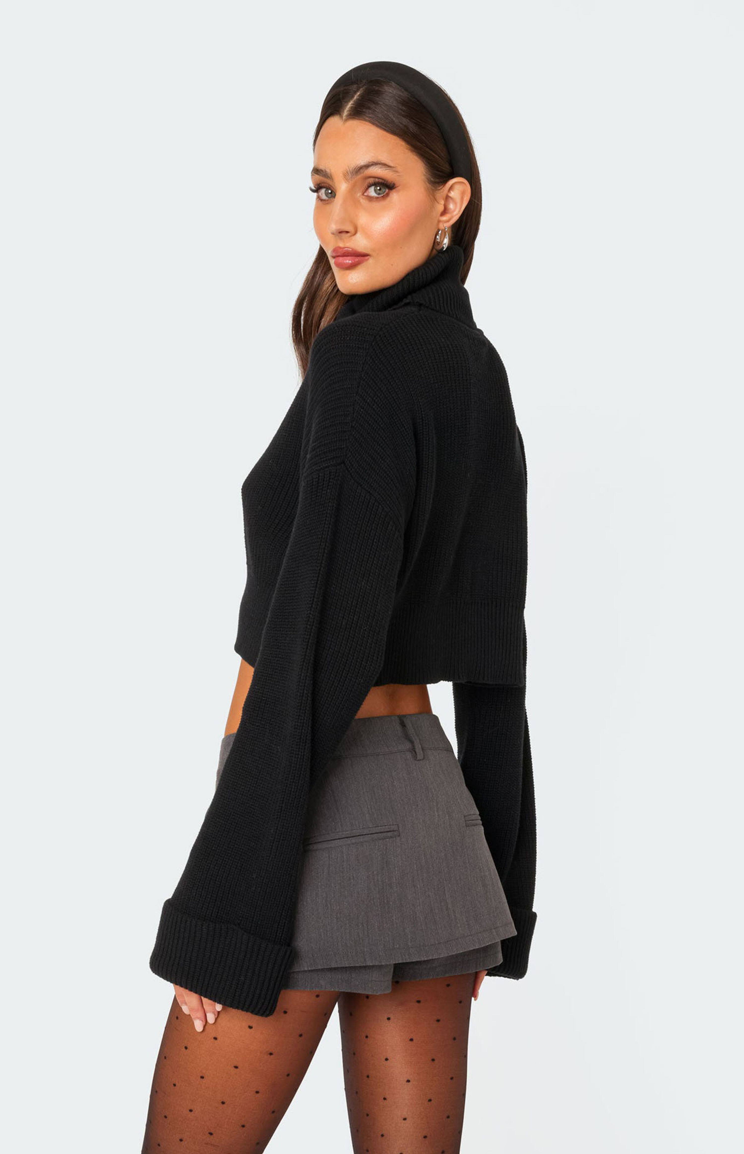 Edikted Oversized Turtle Neck Cropped Sweater | PacSun