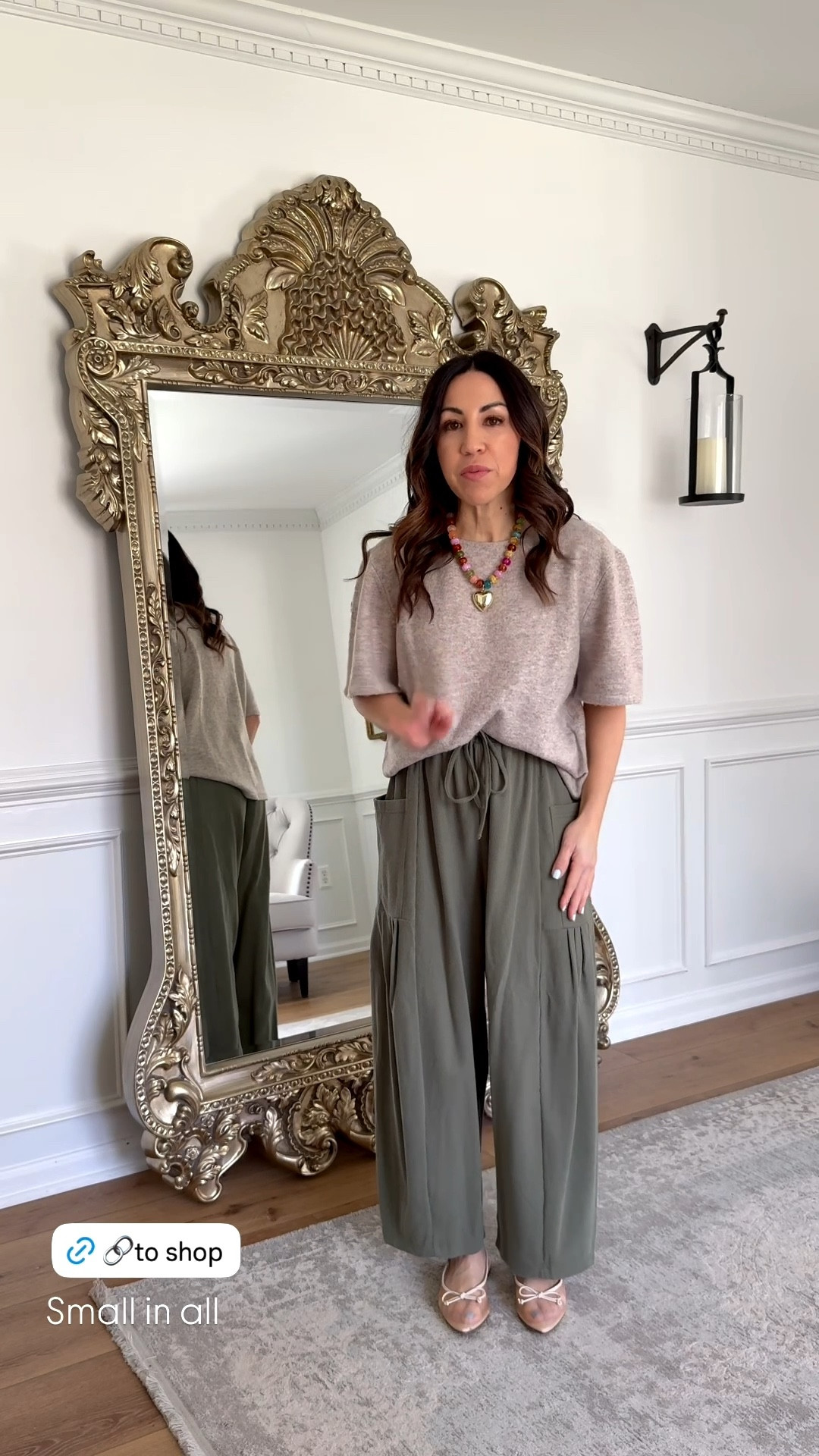 Small spring sweater. Small drawstring pants. Shoes TTS. Amazon fashion

#LTKOver40 #LTKSaleAlert #LTKPetite