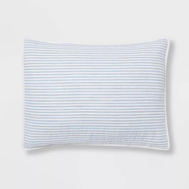 Reversible Cotton Stripe Quilt Sham - Threshold™ | Target