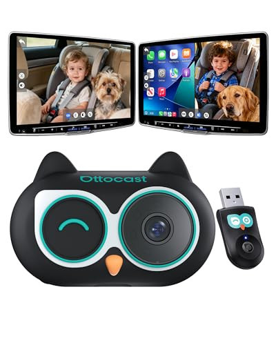 OTTOCAST Baby Car Camera &Wireless CarPlay Adapter,1080P HD Rear Seat Monitor Display on Car Screen,150°Wide Angle No-Glow Night View, Safety for Kids & Infants | Amazon (US)