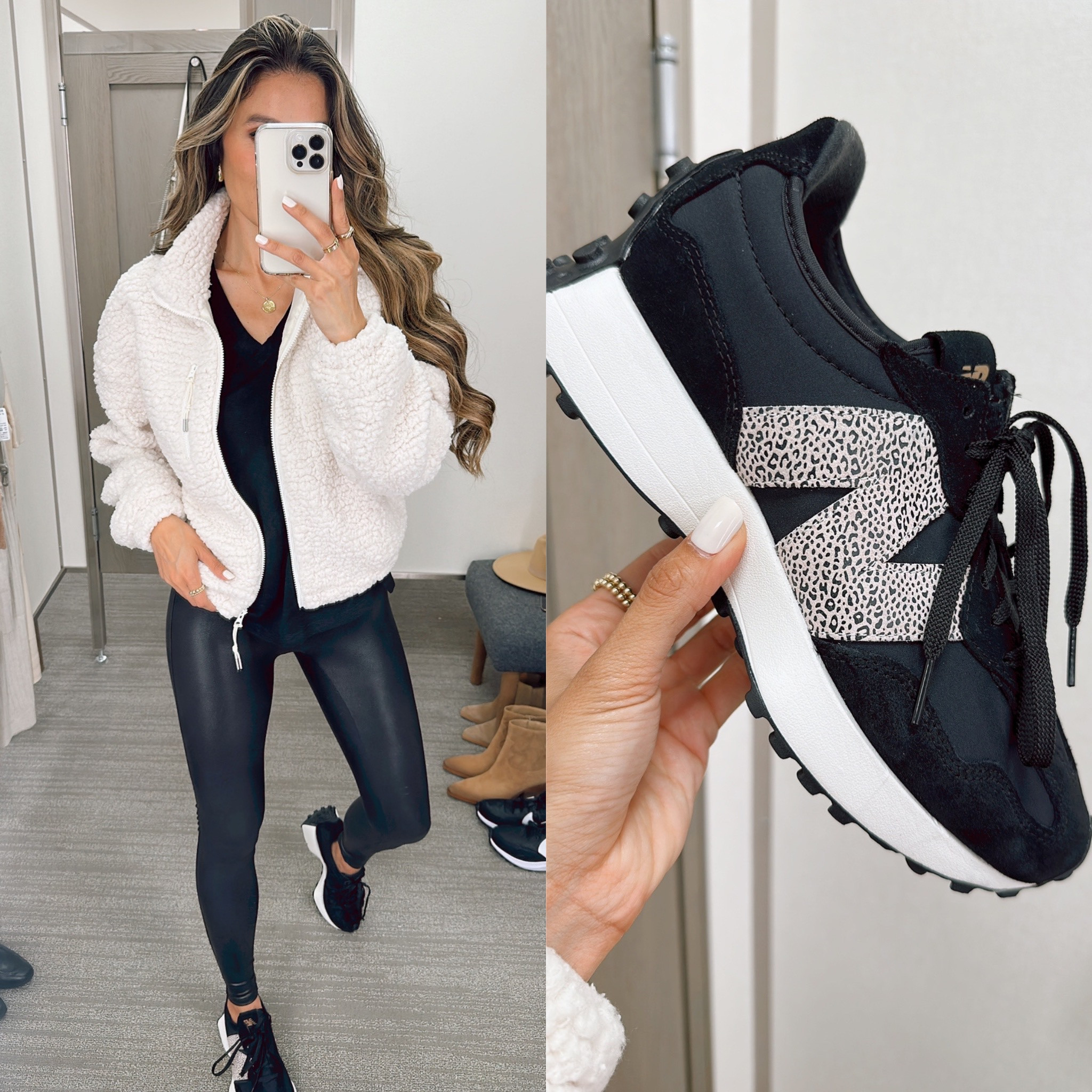 Hi girly!! Wearing a size XS in the leggings and the top, small in the fleece jacket and size 8 in my sneakers! 

Nsale fashion finds! Click below to shop! Follow me @interiordesignerella for more exclusive posts & sales!!! So glad you’re here! Xo!!!❤️🥰👯‍♀️🌟 #liketkit @shop.ltk

#LTKstyletip #LTKxNSale #LTKshoecrush