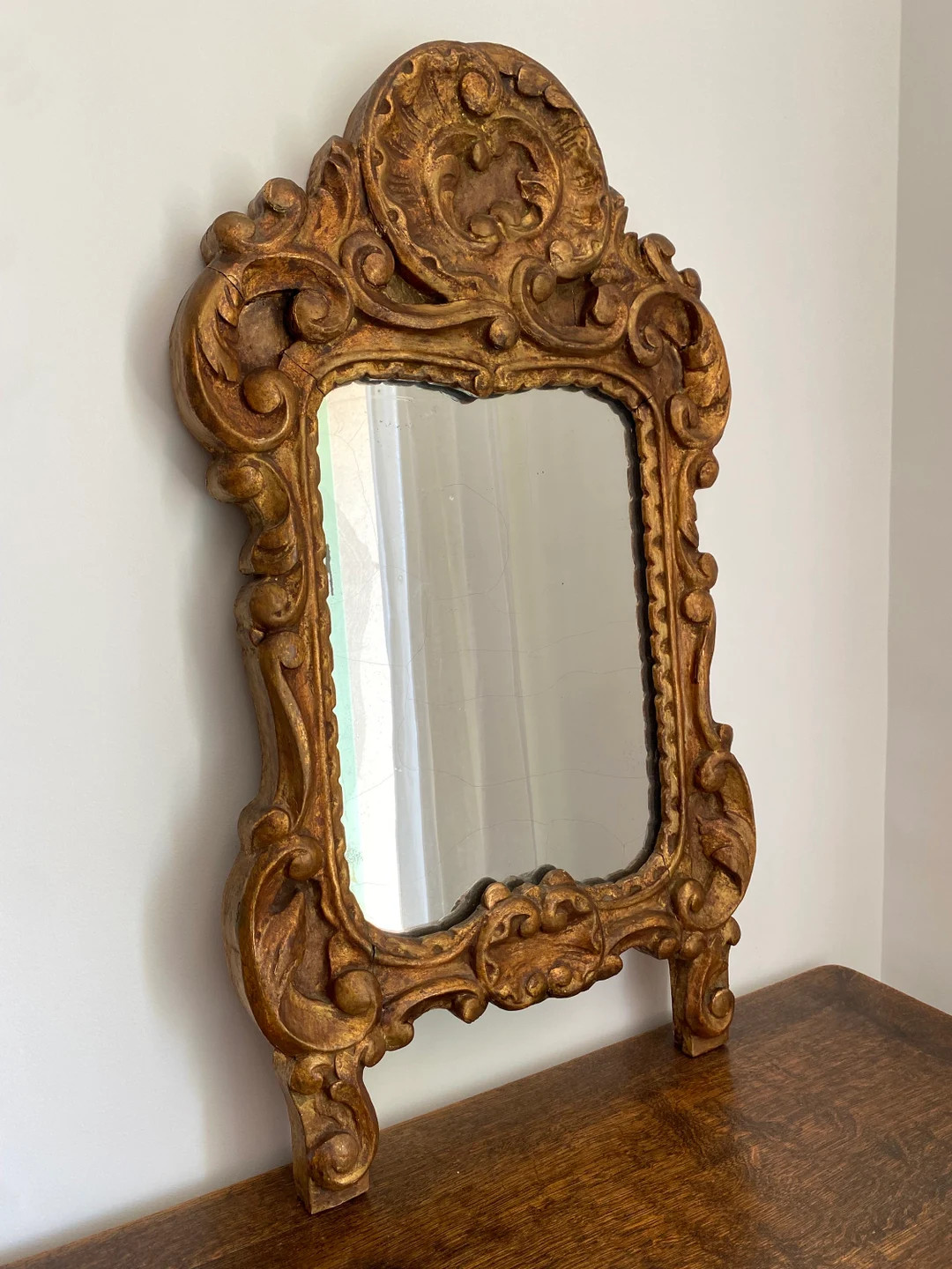 Late 18th Century Louis XV Style Mirror, Wood and Gold Mirror, Gilt Wall Mirror, Circa 1780, Deco... | Etsy (US)