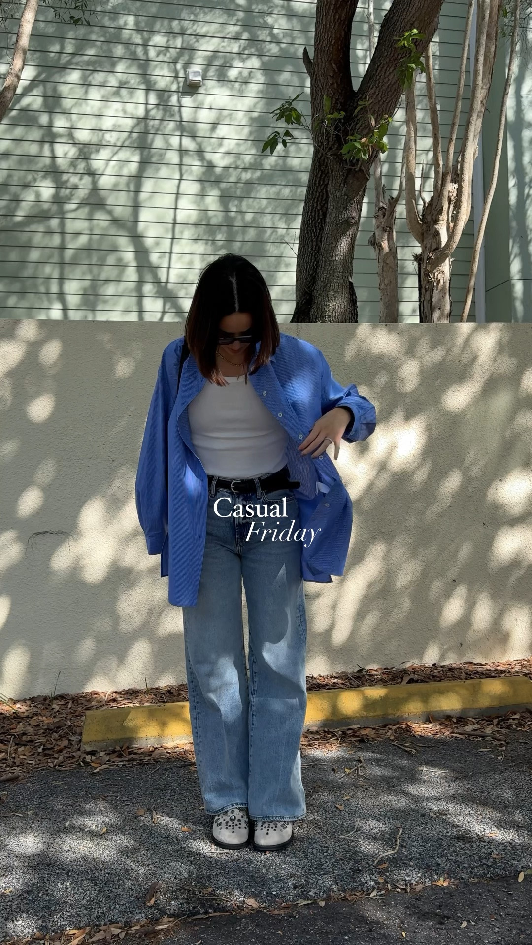 💙Casual Friday… should we make this a thing? 🤔

PS- included today’s ear stack if you swipe 🤩 - want me to include my ear stacks into my daily OOTDs also?

👇🏽Outfit Details:

Shirt: Zara 
Tank: Kule
Jeans: 7 for all mankind
Shoes: Chaussure Lapin
Bag: The Row
Sunglasses: Aliana Rose Eyewear
Diamond Earrings: Dana Rebeccaa

🛍️🔗 in stories (saved to Oct OOTD highlight)

👉🏽 Follow me @modeetchien for more 
daily outfit inspiration, helpful styling tips, and vintage and luxury handbags!

#therow #therowbag #therowparktote #clogs #neutralstyle #dailyoutfitinspo #momstyle #petitefashion #minimaloutfitinspiration #oversizedstyle  #everydayoutfitideas #fallfashiontrends #falloutfitideas #casualoutfitsdaily #effortlesschic #therowstyle #oversizedshirt #casualfridayoutfit #zara #zarashirt #7forallmankind #7fam #mules 

fall outfit trends, luxury style, casual style, mom style, minimal neutral outfit ideas, casual outfit Inspo, daily outfits, everyday style, mom style, mom fashion, the row style, relaxed style, effortless chic outfit, petite fashion influencer, neutral outfits, styling tips, the row park tote 

#LTKshoecrush #LTKfindsunder100 #LTKSeasonal