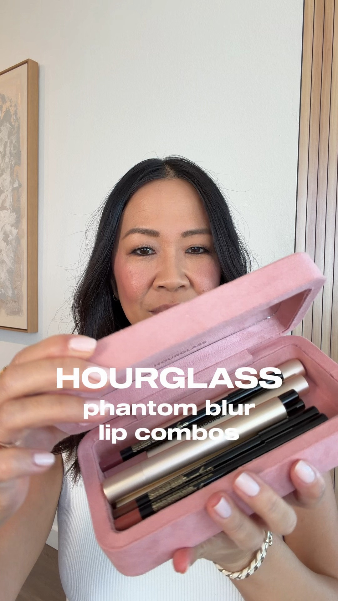 Lip combos to try with the Phantom Blur Lip Balms from @hourglasscosmetics! For skintone reference I wear the Veil Hydrating Skin Tint in Shade 9. 

Spell Phantom Blur
Tempt 3 Lip Liner

Whisper Phantom Blur
Obsess 4.5 Lip Liner

Echo Phantom Blur
Tease 1.5 Lip Liner

Enigma Phantom Blur
Uncover 4 Lip Liner

Mirage Phantom Blur
Strut 8 Lip Liner

Which combo would you wear?