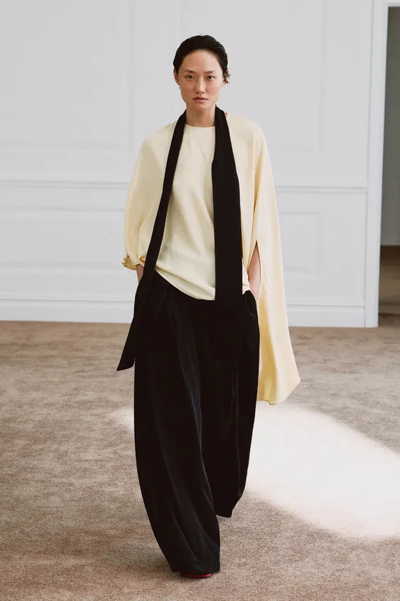 ZW COLLECTION ASYMMETRIC SCARF BLOUSE | Zara Canada