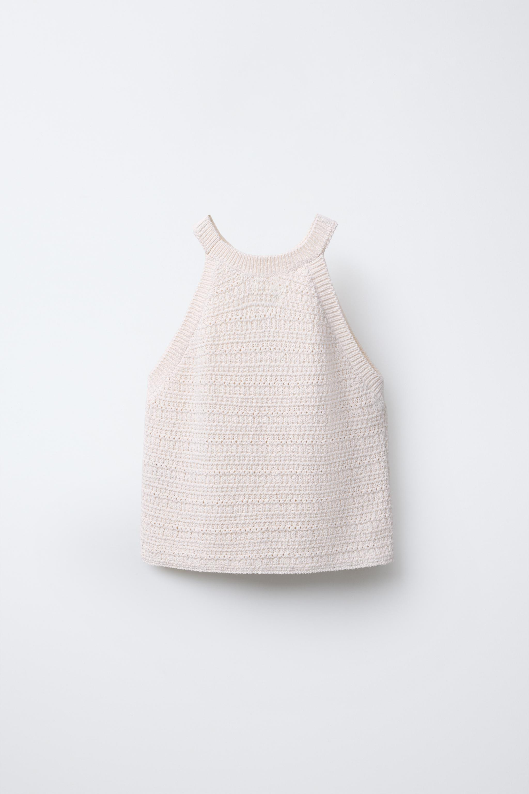 CROCHET KNIT TOP | Zara US