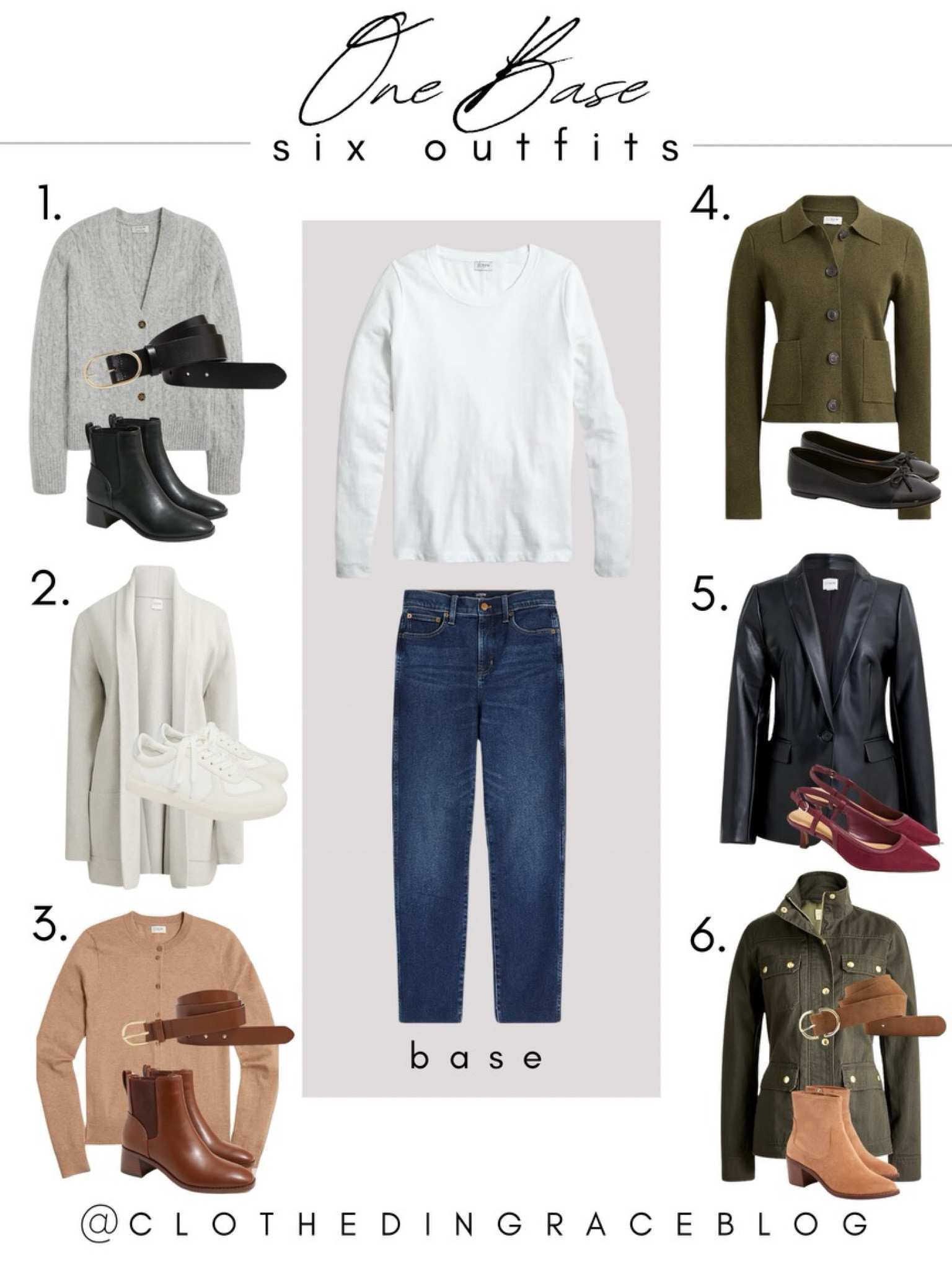 One Base - Six Outfits 


#LTKFindsUnder50 #LTKStyleTip #LTKFindsUnder100