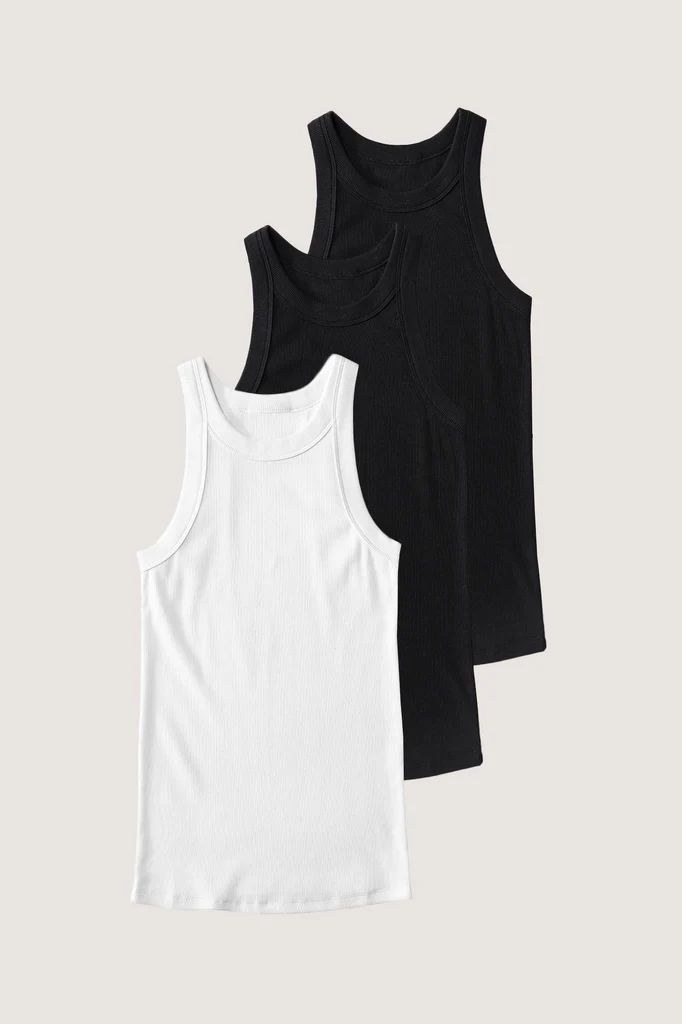 Rib Fitted Racer Tank Bundle (Domino) | EasyStandard