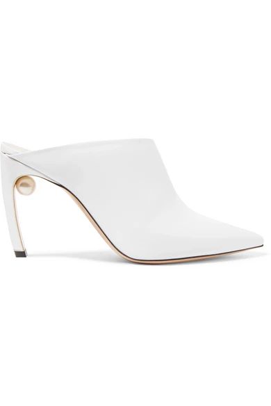 Nicholas Kirkwood - Mira Faux Pearl-embellished Leather Mules - White | NET-A-PORTER (US)
