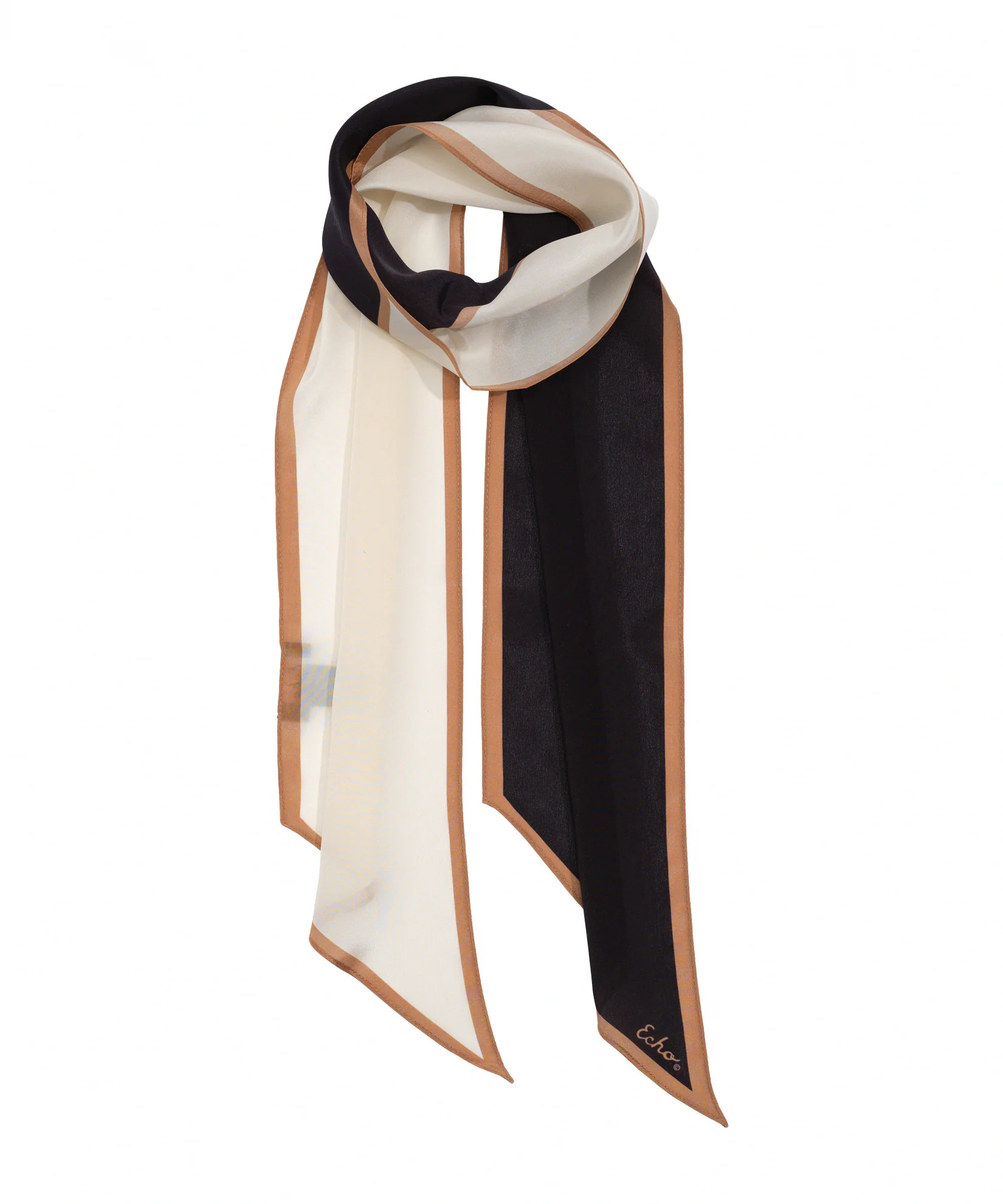 Colorblock Silk Bias Scarf | Echo New York