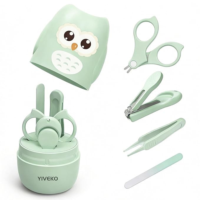 Baby Nail Kit, 4-in-1 Baby Nail Care Set with Cute Case, Baby Nail Clippers, Scissors, Nail File ... | Amazon (US)