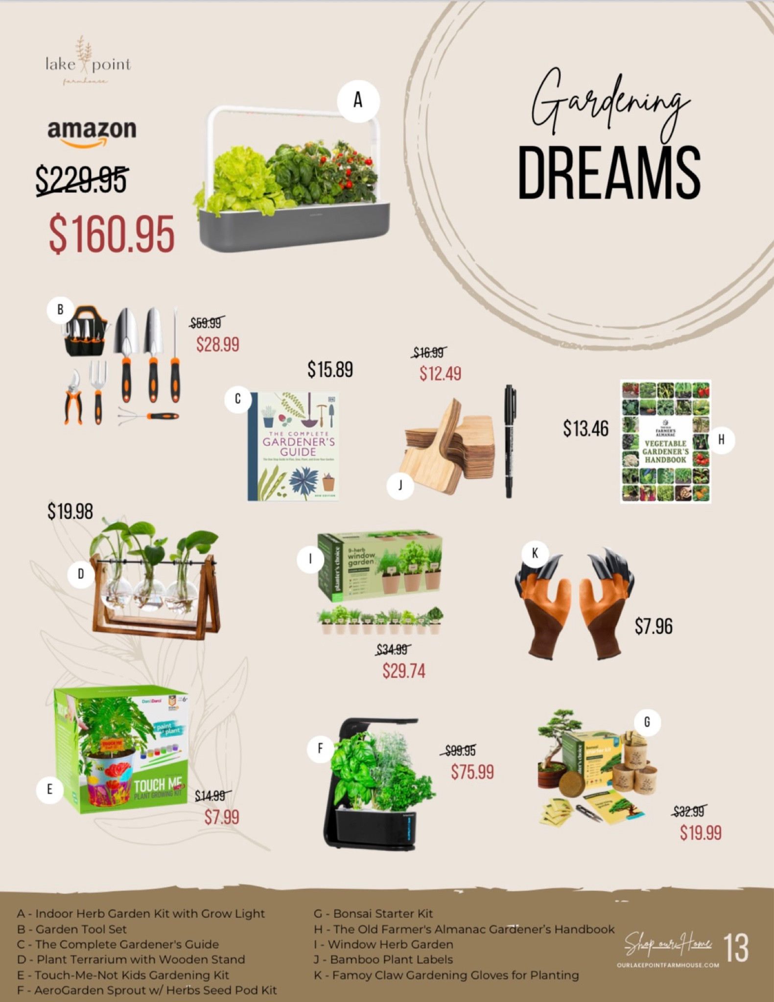 13 | Gardening Dreams

Welcome to Our Lake Point Farmhouse’s Holiday Gift Guide! Here you can find the best sales and holiday gift finds this year! 

I know it’s winter but why not get a head start with the deals!

#LTKGiftGuide #LTKhome #LTKCyberweek
