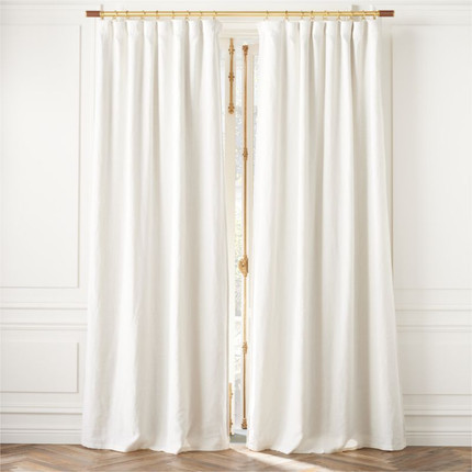 Warm White Linen Blackout Curtain Panel (48"x120")