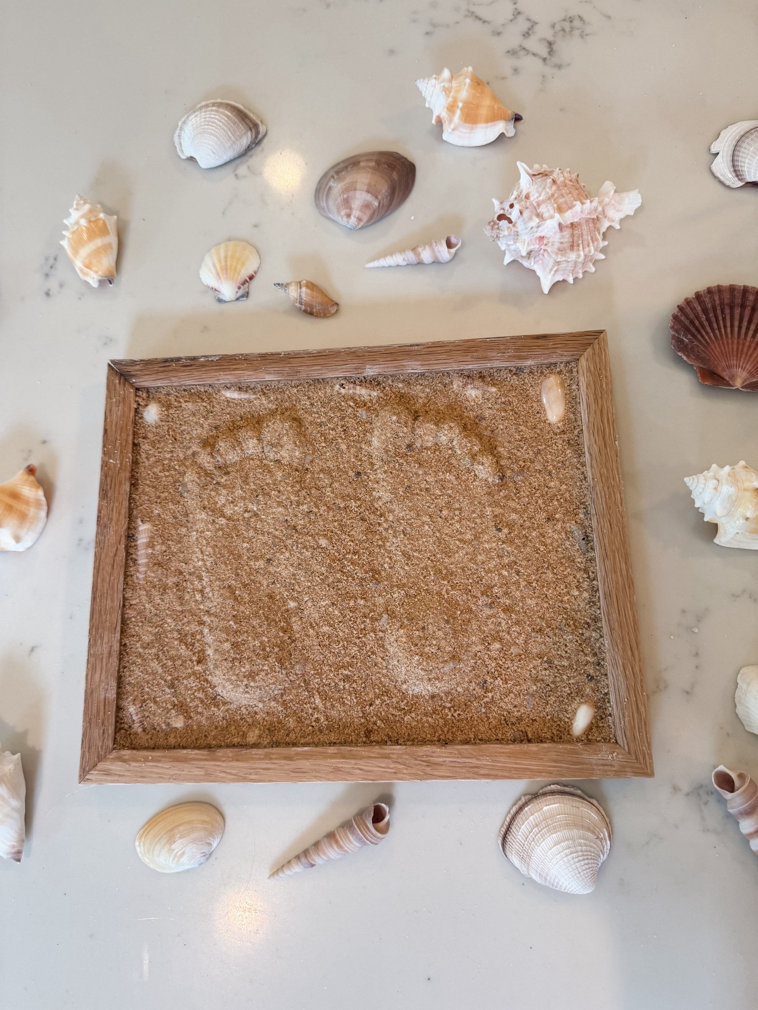 DIY Sandy Footprints!!🐚🏝️ #diy #diycrafts 