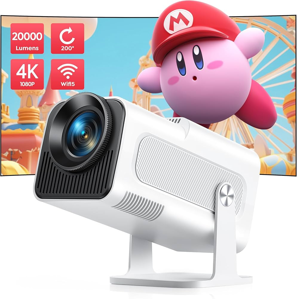 【270°Adjustable Stand】Mini Projector 4K with WiFi 6 and Bluetooth,TOPTRO Native HD 1080P Out... | Amazon (US)