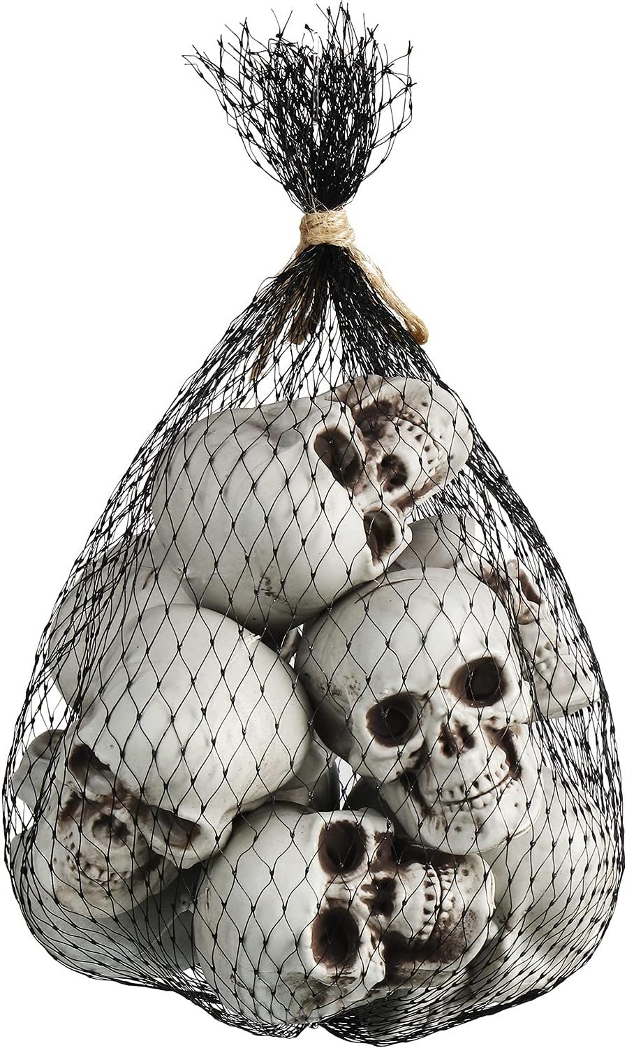 Boao 10 Packs Halloween Skeleton Head Small Mini Skulls for Halloween Party, Halloween Decor Prop... | Amazon (US)