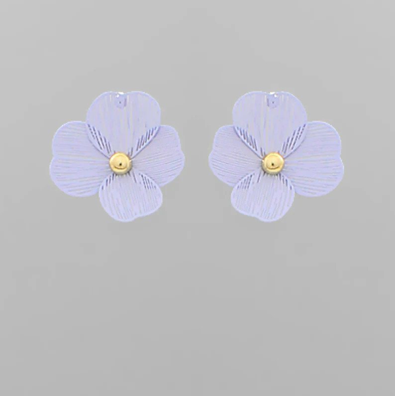 Brass Color Flower Filigree Earrings | Shop Bijou