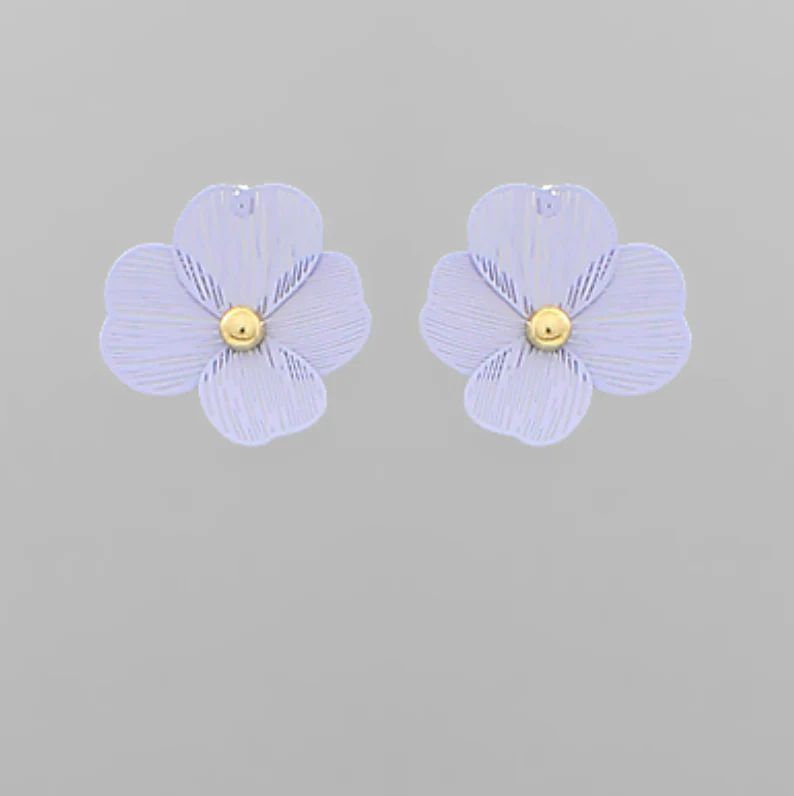 Brass Color Flower Filigree Earrings | Shop Bijou
