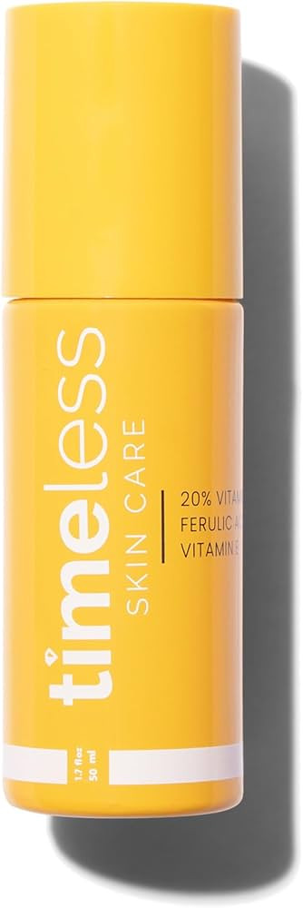 Timeless Skin Care 20% Vitamin C + E Ferulic Acid Serum - 1.7 Fl Oz - Lightweight, Non-Greasy For... | Amazon (US)