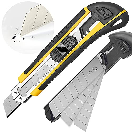 DOWELL Utility Knife Box Cutter Retractable Self Loading Heavy Duty Snap Off Quick Change Extra Blad | Amazon (US)