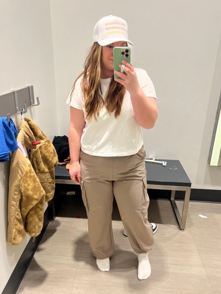 Target new arrivals, Target cargo joggers, cargo pants, basic white tee, cropped tee 

Shirt and pants: XL

#LTKstyletip #LTKmidsize #LTKfitness