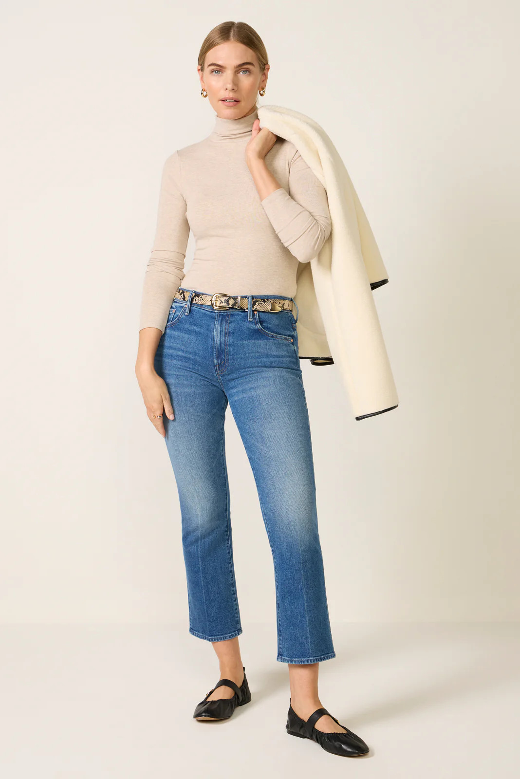 MOTHER Women's The Insider Ankle Jeans, Size 31, Blue | Evereve