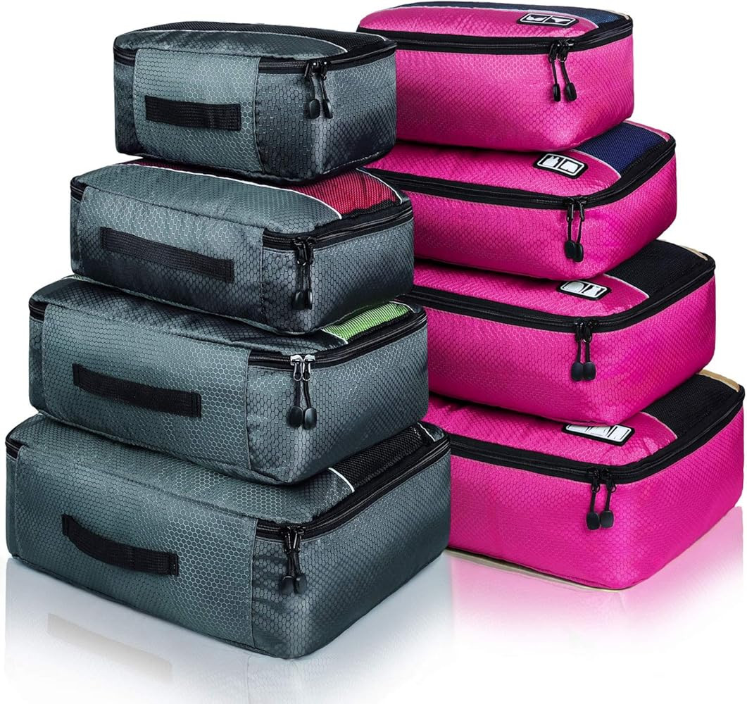 Packing Cubes Luggage Bags Organizer Durable Travel Accessories With Clothing Label | Amazon (US)