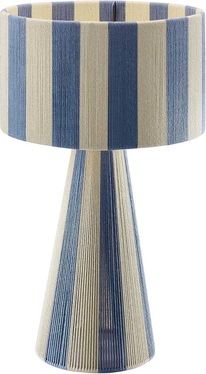 Modway Renae Vintage Modern Cotton Thread Table Lamp in Capri Blue - Unique Retro Boho Accent Lam... | Amazon (US)