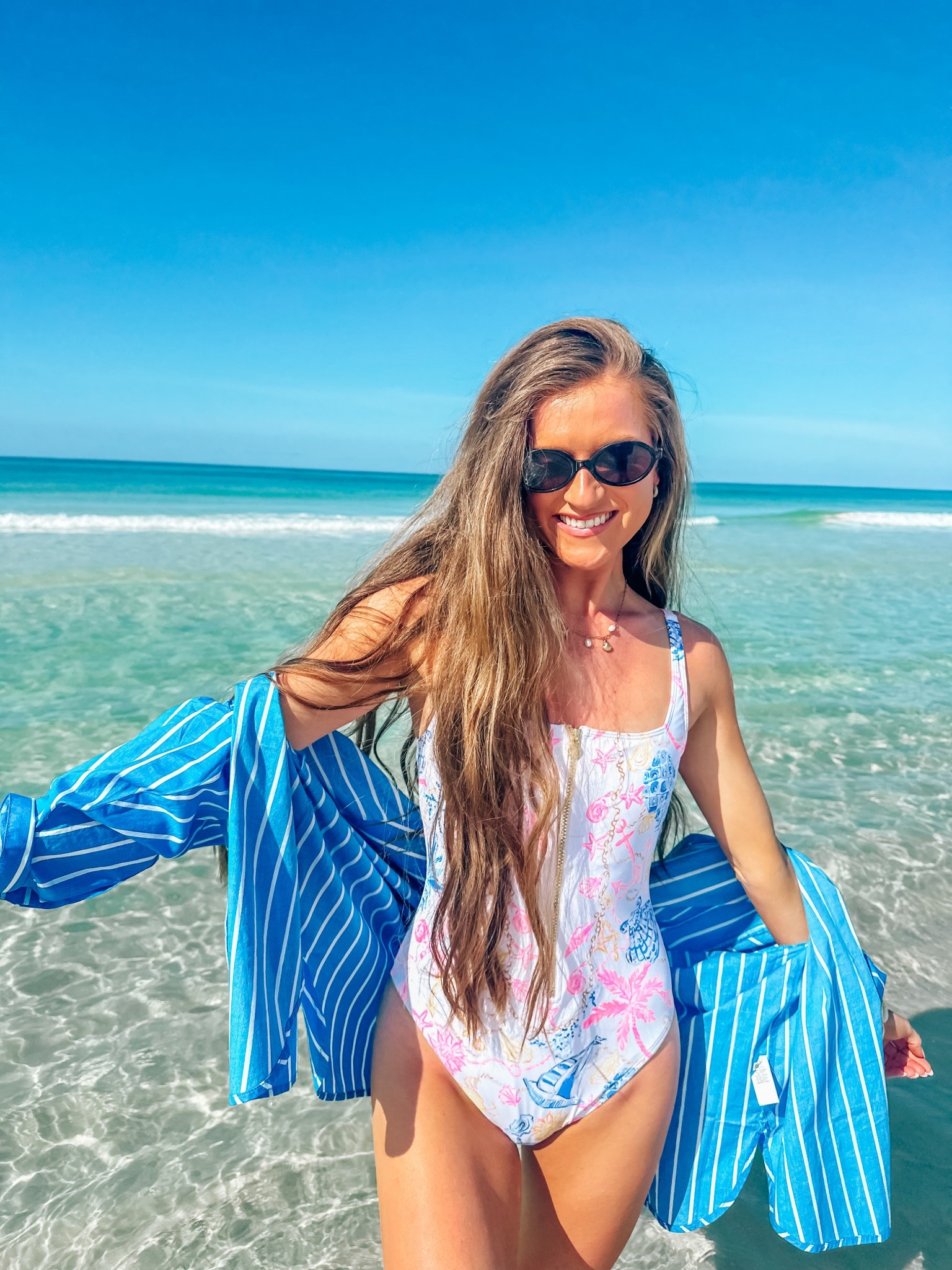 Beach day outfit, summer style, Lily Pulitzer swimsuit, Amazon sunglasses 

#LTKSwim #LTKStyleTip #LTKSummerEdit