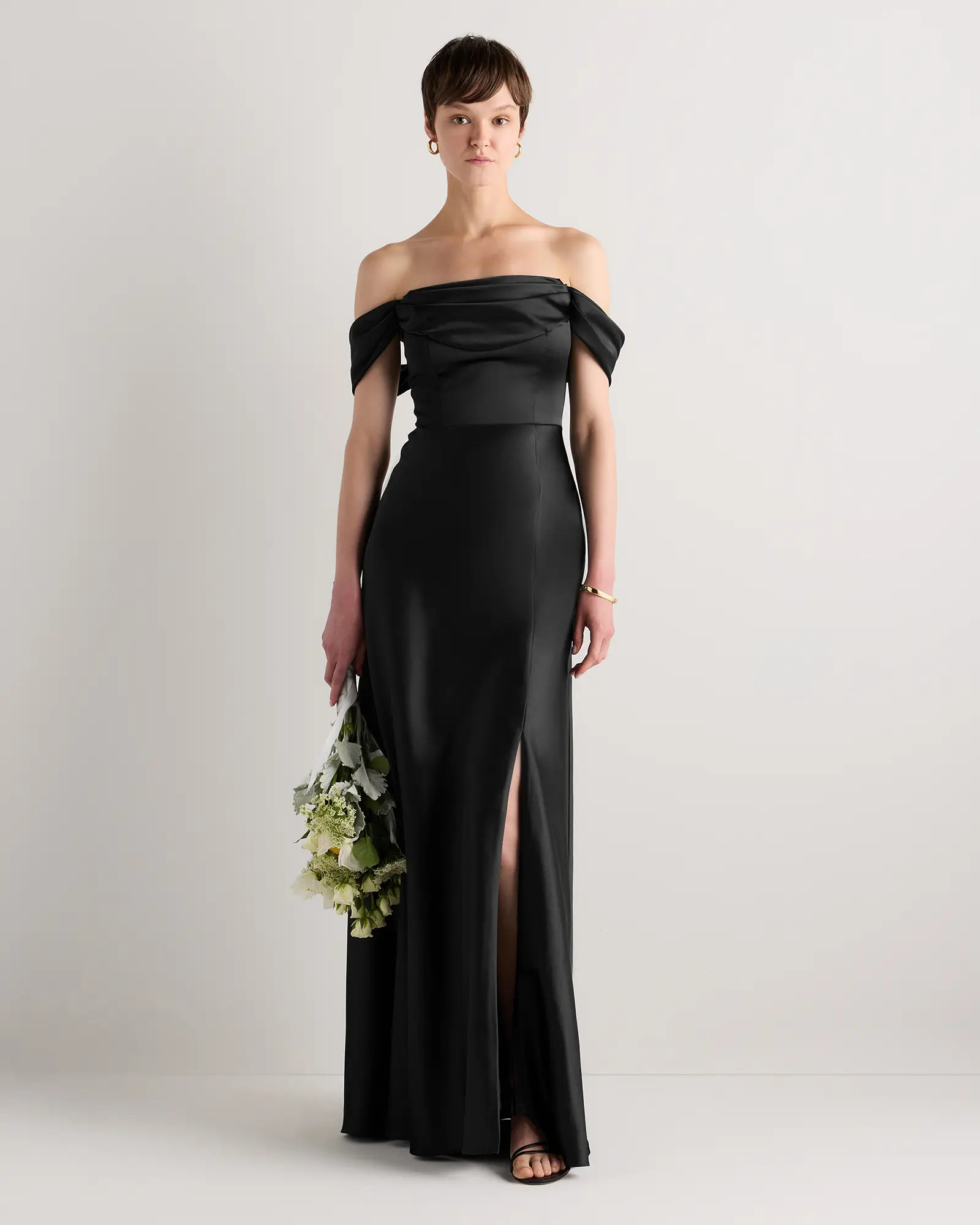 Aurora Stretch Satin Convertible Dress | Quince