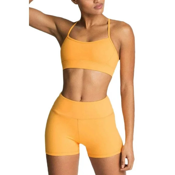 IBTOM CASTLE Women Workout Sets Yoga Outfits, Sports Bra and High Waist Leggings Gym Clothes Trac... | Walmart (US)