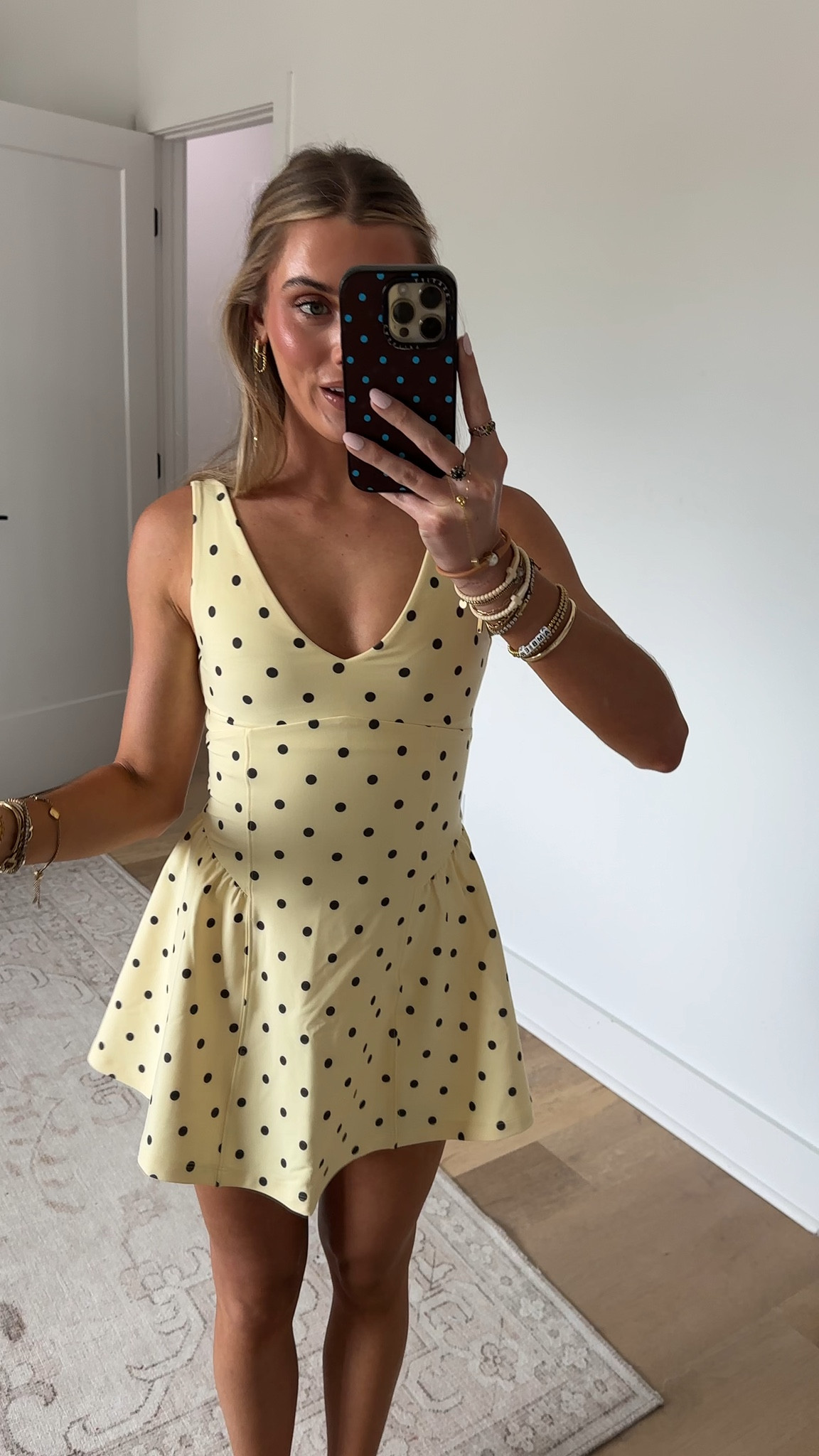 @abercrombie YPB sculptLUX V-Neck Mini Dress size xs in yellow dot

#LTKootd #LTKxAbercrombie #LTKActive