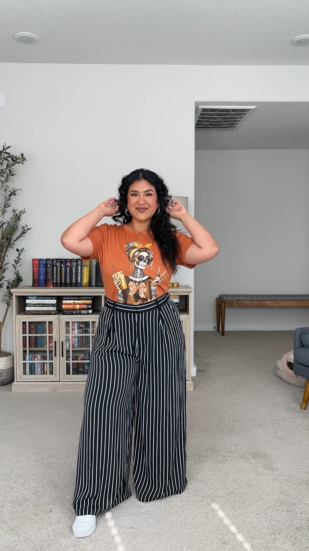 Amazon Halloween inspired outfit! I’m 5’1”, size 12. // PANTS: size large short // TEES: size large // Scream tee is from Etsy, size 2X // Lounge pants are aerie, size large short 

#LTKMidsize #LTKPetite #LTKHalloween