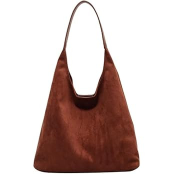 Suede Bag for Women Hobo Bag Slouchy Purse Fashionable Leather Shoulde Office Tote Handbag | Amazon (US)
