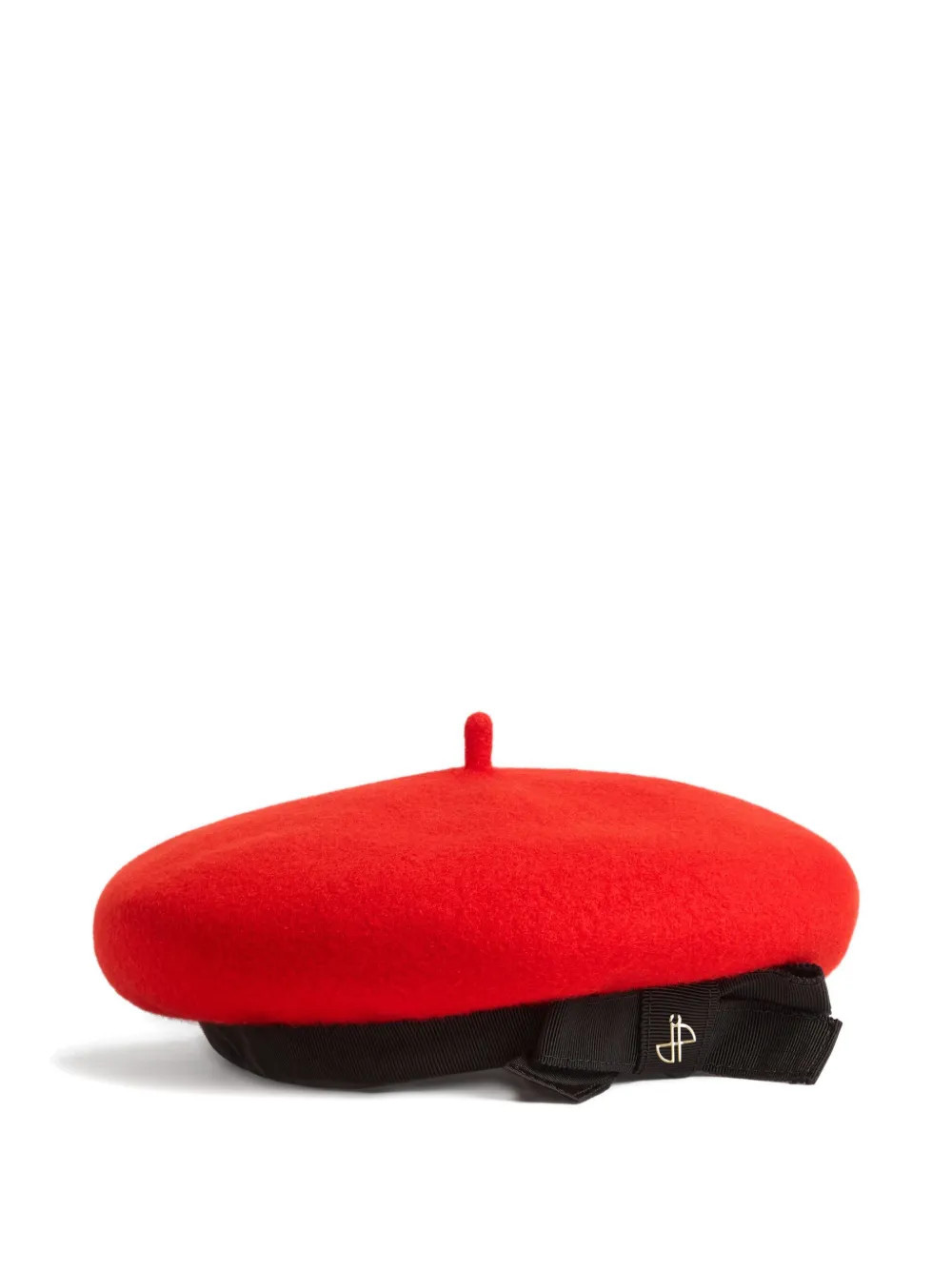 Patou grosgrain-bow wool beret - Red | Farfetch Global