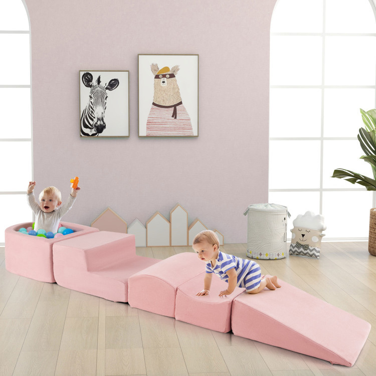 Costway baby climbing blocks, blocks for ball pit, soft climbing blocks, climbing blocks with bal... | Costway US Affiliate