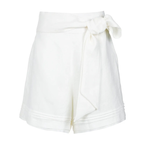 A.Brand Short com pregas em linho - Branco | FarFetch BR