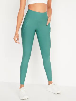 High-Waisted PowerSoft Side-Pocket Leggings for Women | Old Navy (US)