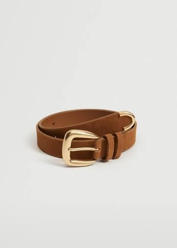 Suede leather belt | MANGO (US)