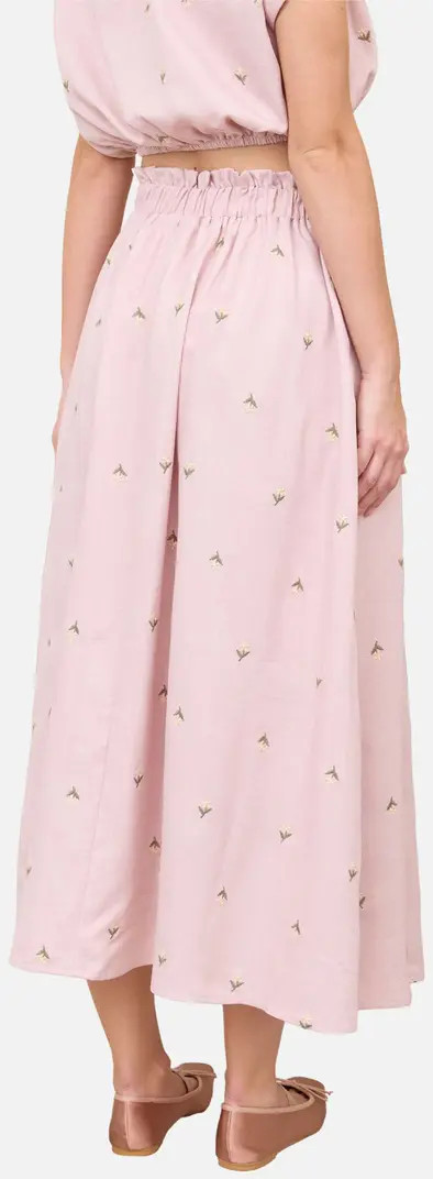 Blu Pepper Floral Embroidered Midi Skirt | Nordstromrack | Nordstrom Rack
